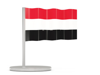 Pin with flag of yemen