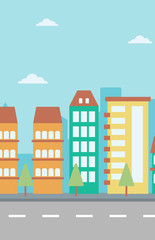 Obraz premium Background of modern city.