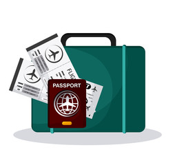 colorful travel icon over white background , vector illustration