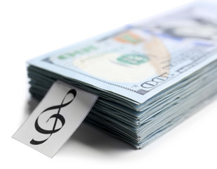 Pack of American dollars, isolated on white. Saving concept