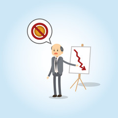 Graphic illustration of businesspeople, vector design