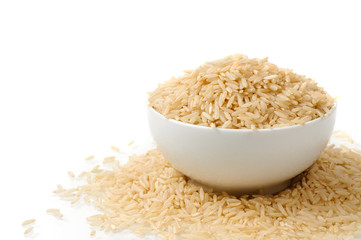 pile of brown rice