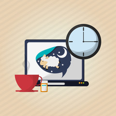 Illustration design of resting, editable vecctor