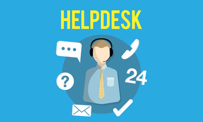 Helpdesk Customer Support Communication Enquiry Concept