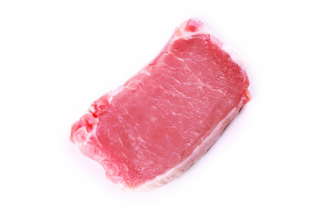 Piece of pork meat, isolated on white