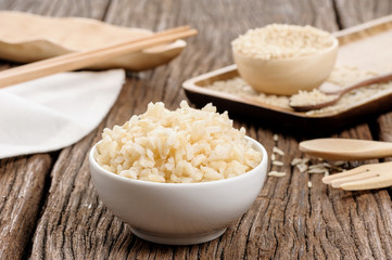 cooked brown rice