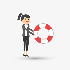 Graphic design of insurance, editable vecctor