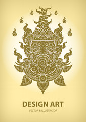 layout thai outline pattern vector