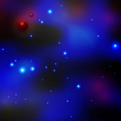 Abstract space background with flash light, blur style