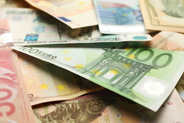 Background made of money banknotes