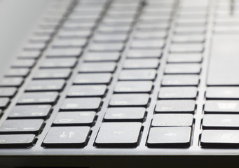black keyboard side view