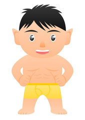 ボクサーパンツの男性　黄色