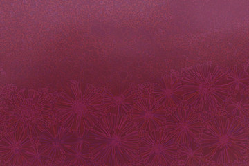 Abstract flowers field shape pink colour background