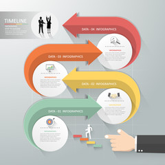 Flat design concept of arrow to target, can be used for business concept