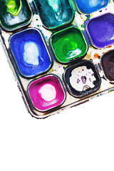 Watercolor paints. Paintbox