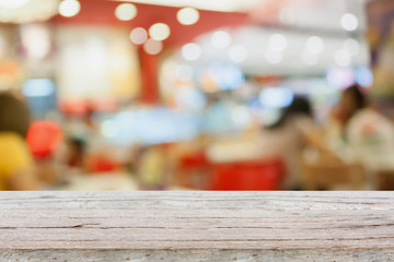 table top with blur cafe restaurant