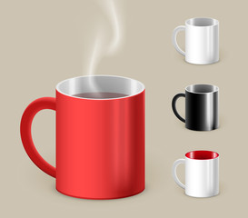 Set of realistic smart watches in vector format