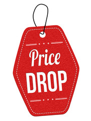 Price drop label or price tag