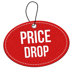 Price drop label or price tag
