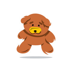 Vector Teddy Bear Cartoon Illustration.