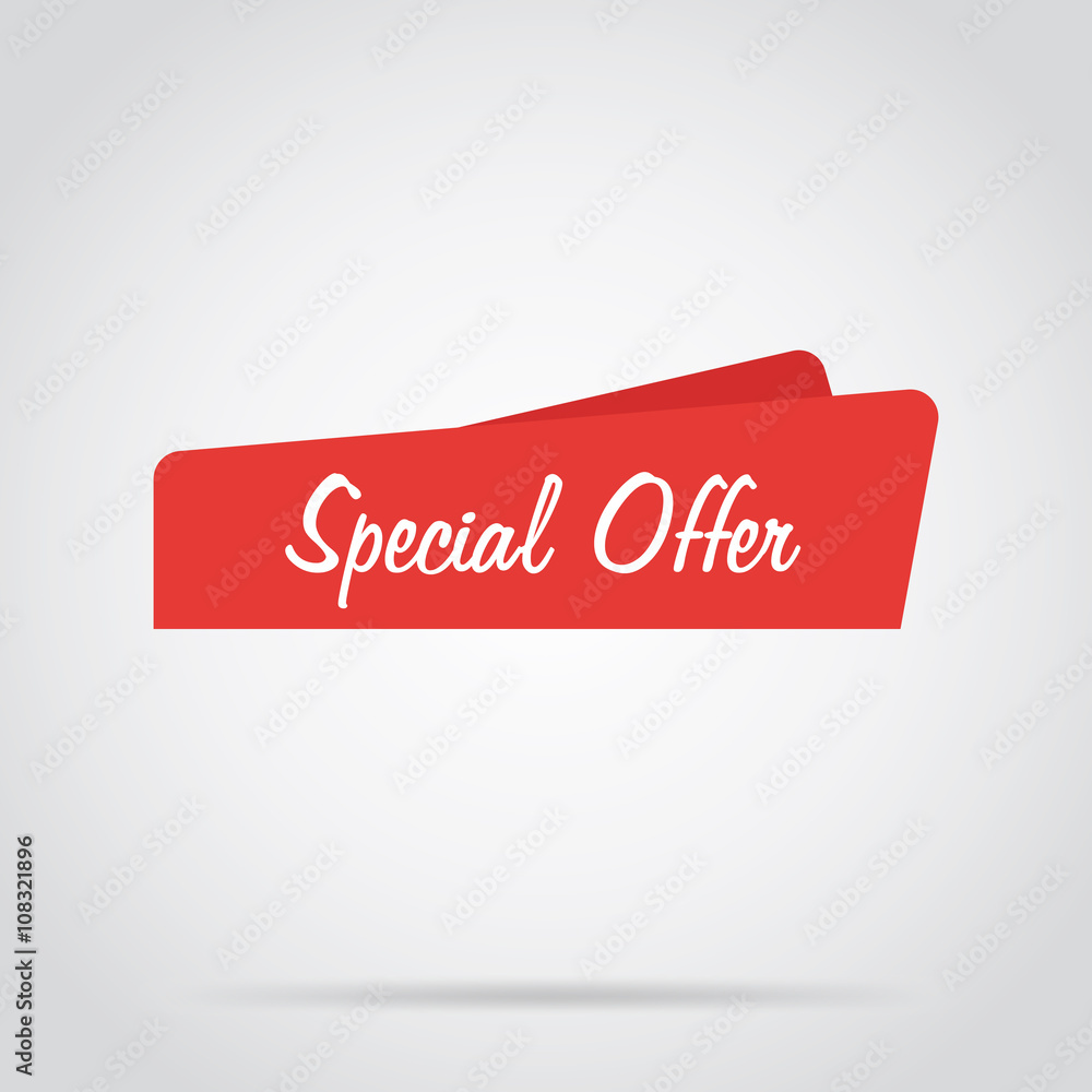 Canvas Prints badge isolated vector in flat design style. special offer badge or label.