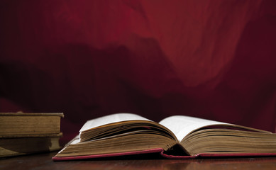 open book in vintage light tone color