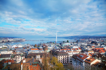 Aerial view of Geneva, Switzerland