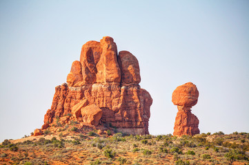 The Balanced Rock at the Arches National Park