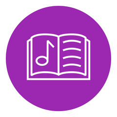 Music book line icon.