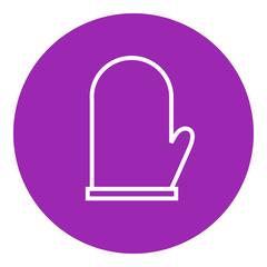 Kitchen glove line icon.