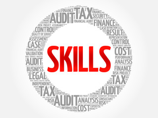 SKILLS word cloud, business concept