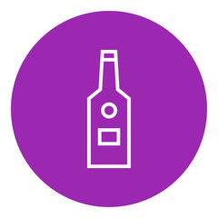 Glass bottle line icon.