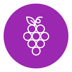 Bunch of grapes line icon.