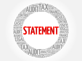 STATEMENT word cloud, business concept