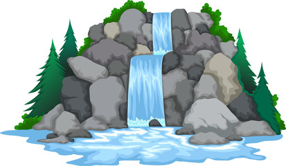 beautiful view of waterfall for you design - 108325058
