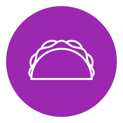 Taco line icon.
