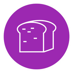 Half of bread line icon.