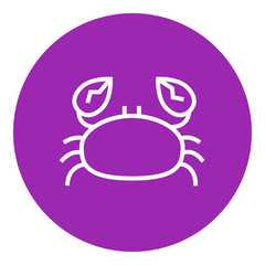 Crab line icon.