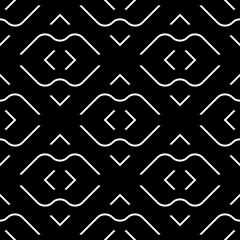 Design seamless monochrome waving pattern