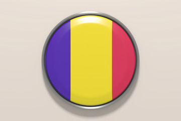 Fototapeta premium Button with Andorra flag