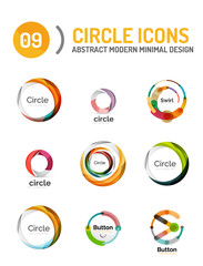 Set of various circle logos