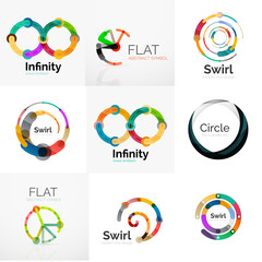 Collection of abstract circle logos