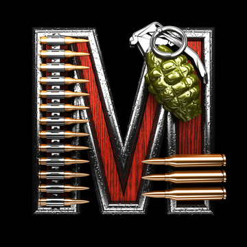 m military letter. 3D illustration