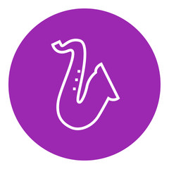 Saxophone line icon.