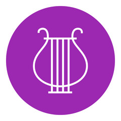 Lyre line icon.