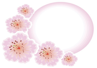 Beautiful delicate pink cherry background for website banners and greetings