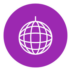 Disco ball line icon.