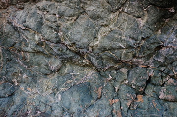 The texture of the stones and wet earth. Stones in the drying puddle