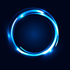 Abstract background with glowing spiral.