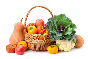 Fruits and vegetables in basket